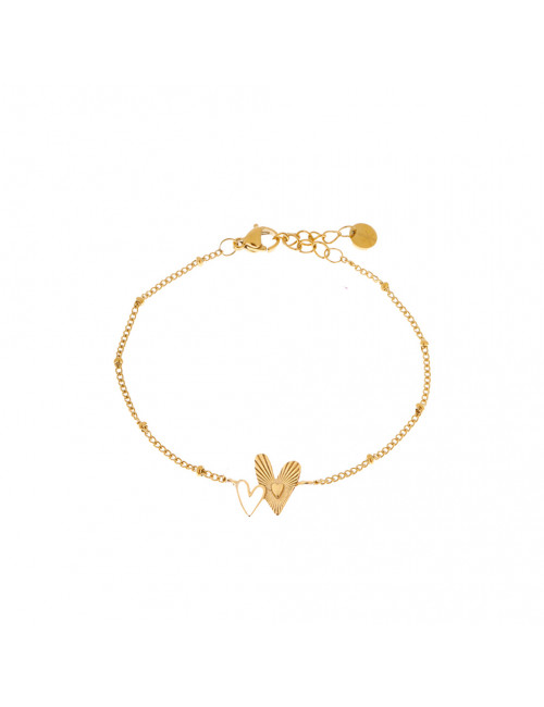 Two Hearts Armband | goud