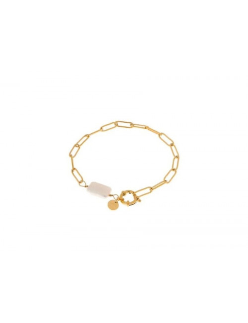 Hold On Big Pearl Bracelet | gold