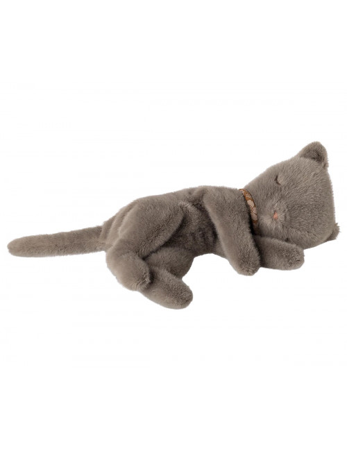 Slapende Kitten Plush | grijs