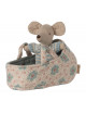 Baby Muisje in Draagmand | blauw