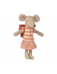Outfit Grote Zus Muis met Tasje | coral