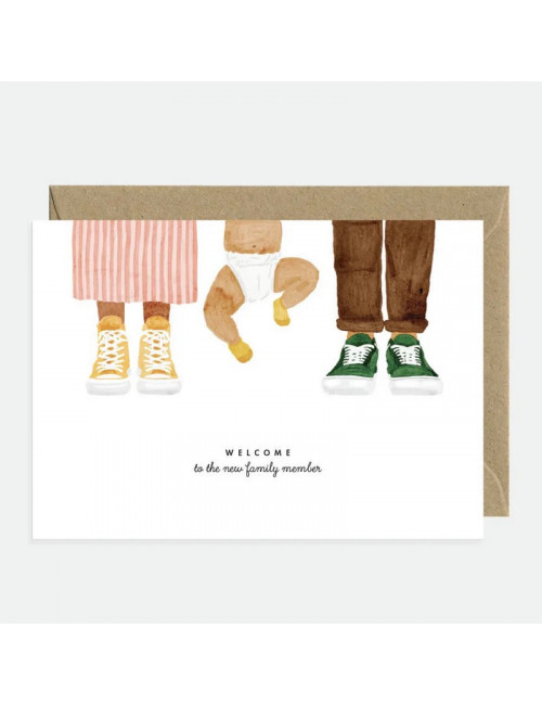 Wenskaart | welcome baby family member