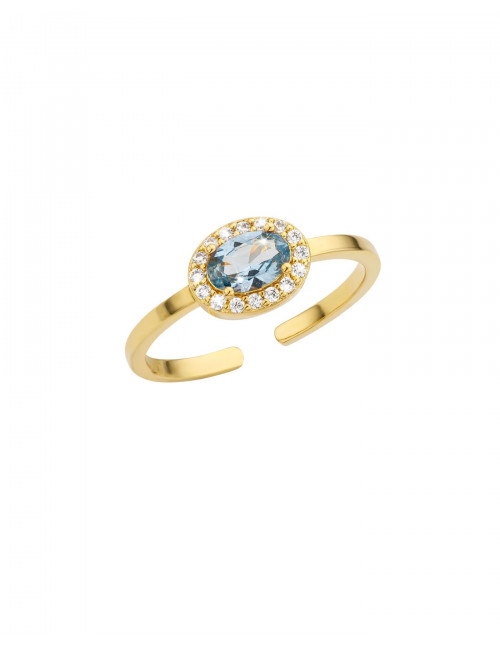 Ring Blue Dynasty | goud/blauw