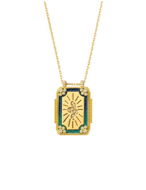 Halsketting Mystic Blue Twice Boheme | goud