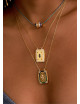 Halsketting Mystic Blue Twice Boheme | goud