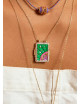 Halsketting Green Rainbow Boheme | goud