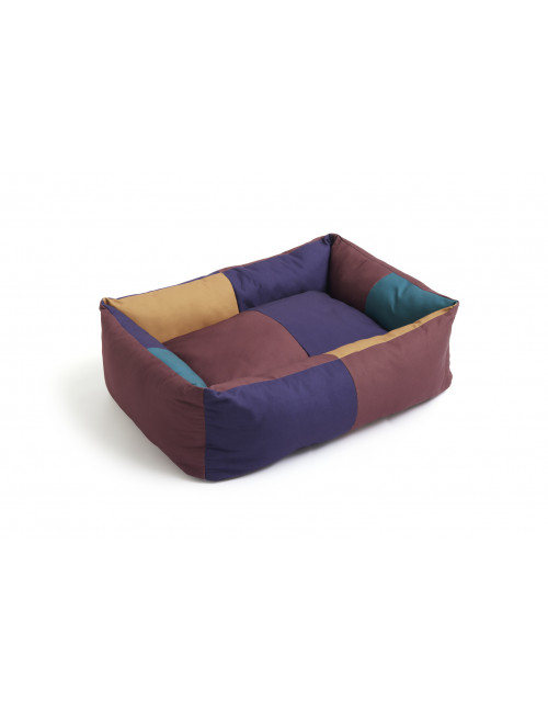 Hondenmand Zip Large | burgundy/green