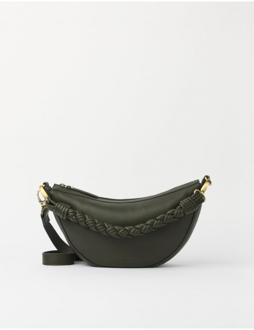 Leo Twisted Handle | moss soft grain leather