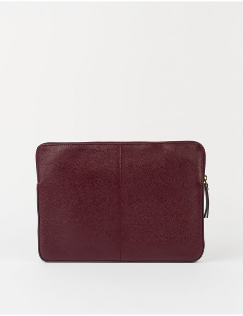 Laptophoes 13"/14" | dark cherry soft grain leather