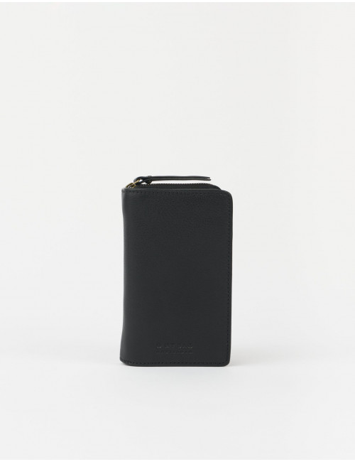 Jett Portemonnee | zwart soft grain leather