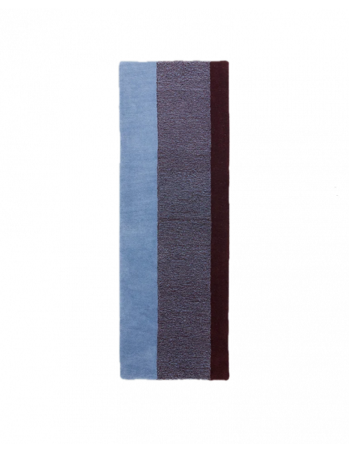 Wollen Tapijt Verticaal | sky blue/bordeaux