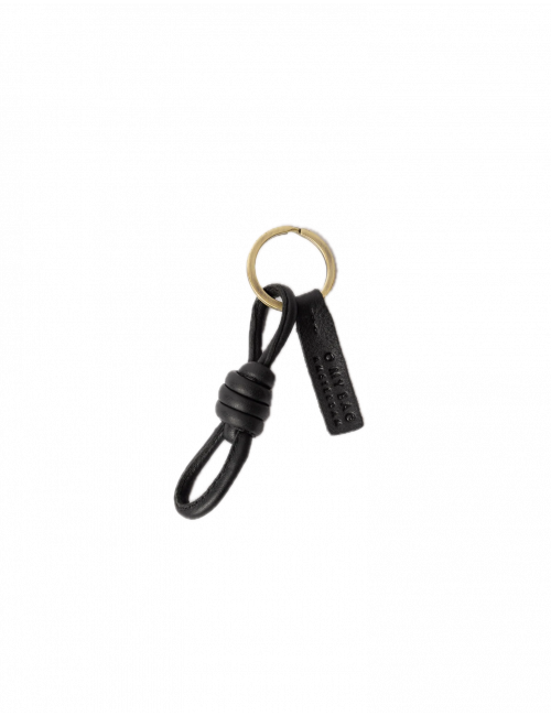 Sleutelhanger | knotted/black soft grain