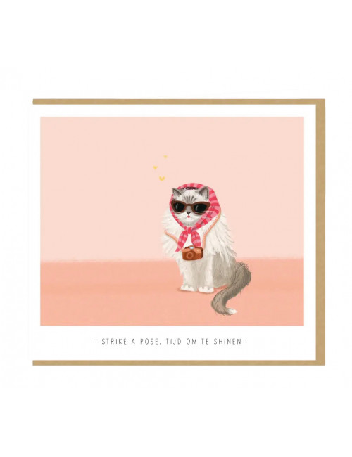 Wenskaart | Strike a pose ! Tijd om te shinen