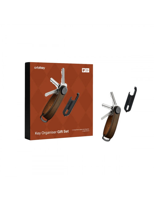 Key Organiser Set Crazy Horse + Multitool v2 | brown