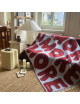 Wollen Plaid Nr 11 | amore/bordeaux/light blue