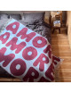 Wollen Plaid Nr 11 | amore/bordeaux/light blue