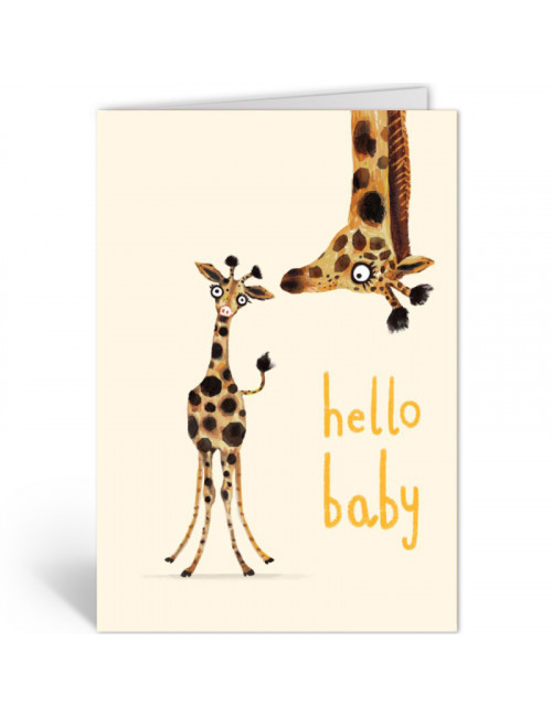 Wenskaart | baby giraffe