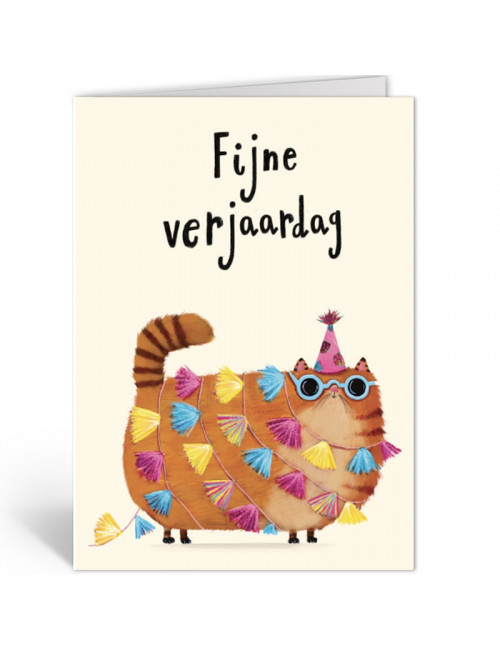 Wenskaart | kat/fijne verjaardag