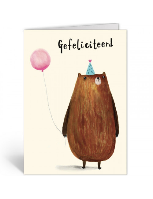 Wenskaart | beer/gefeliciteerd