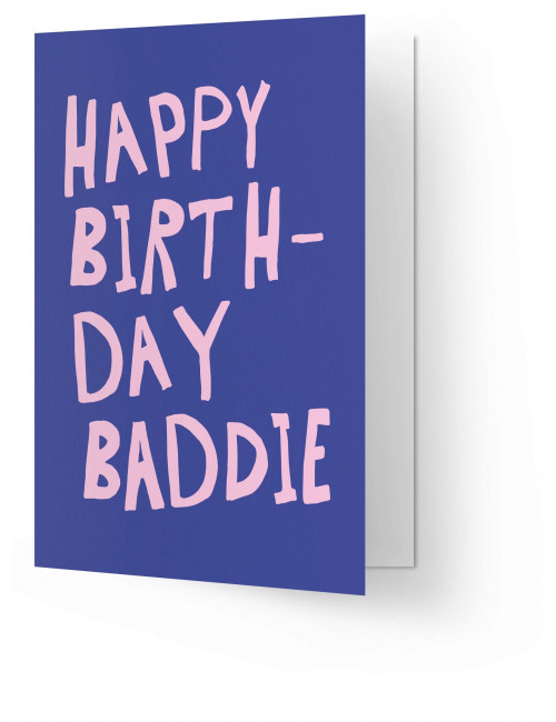 Wenskaart | birthday baddie