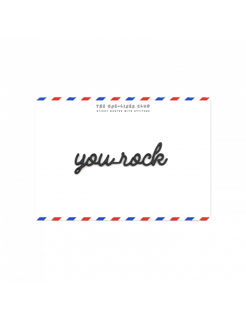 Zelf-klevende Quote Zwart | you rock