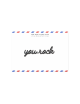 Zelf-klevende Quote Zwart | you rock