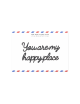 Zelf-klevende Quote Zwart | you are my happy place