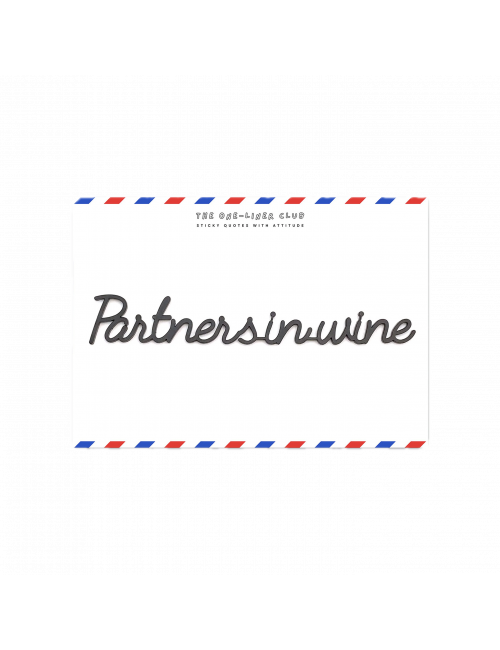 Zelf-klevende Quote Zwart | partners in wine