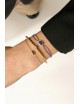 Smoked Brown Jenny Armband | goud