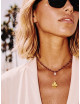 Halsketting Burgundy Pear | goud
