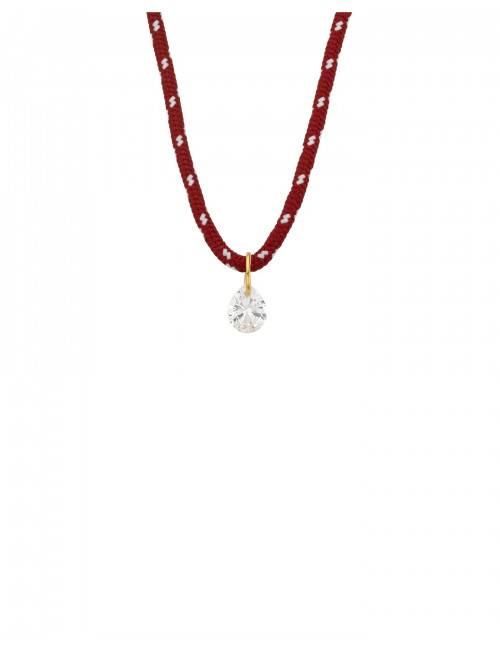 Halsketting Burgundy Pear | goud
