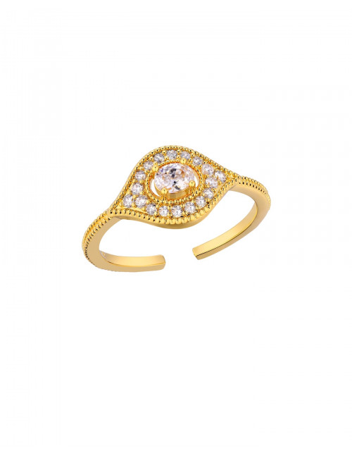 Ring White Majestic Eye | goud